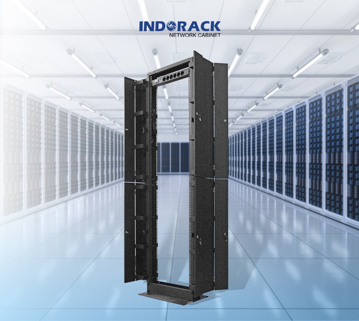 open-rack-cyber-indorack-42u-19-inch-depth-562mm-orc42-gambar-1