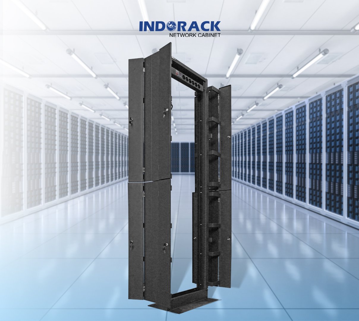 open-rack-cyber-indorack-45u-19-inch-depth-562mm-orc45-gambar-1