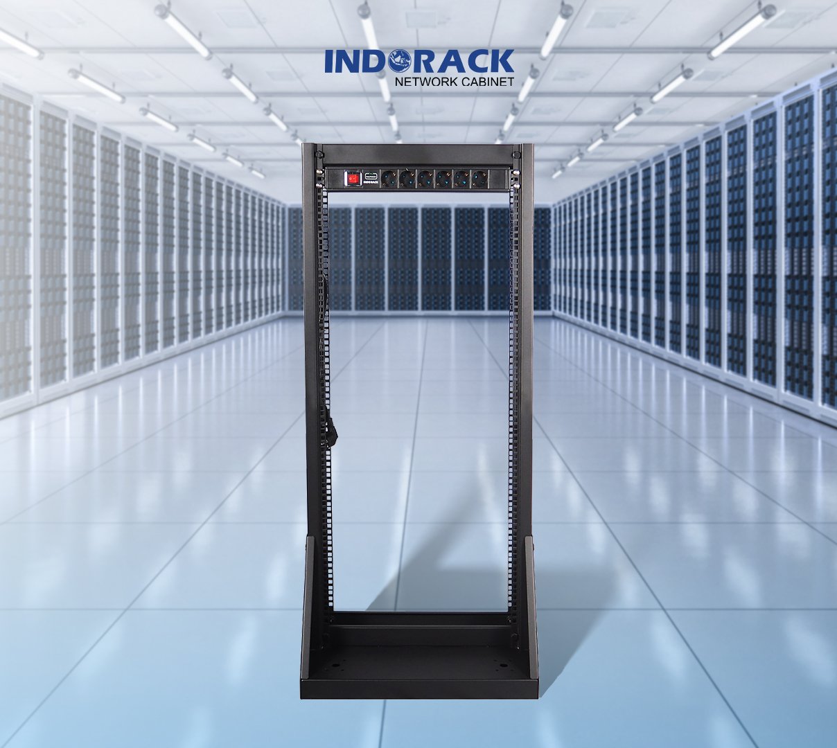open-rack-indorack-25u-19-inch-depth-400mm-or25-gambar-2