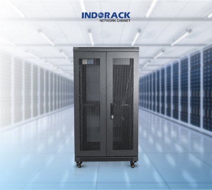 rack-server-indorack-27u-standing-close-rack-19-inch-depth-1150mm-single-glass-door-ir11527g-gambar-0
