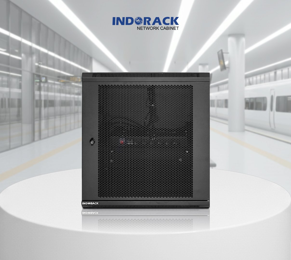 wallmount-rack-indorack-12u-19-inch-depth-600mm-single-perforated-door-wip6012s-gambar-1