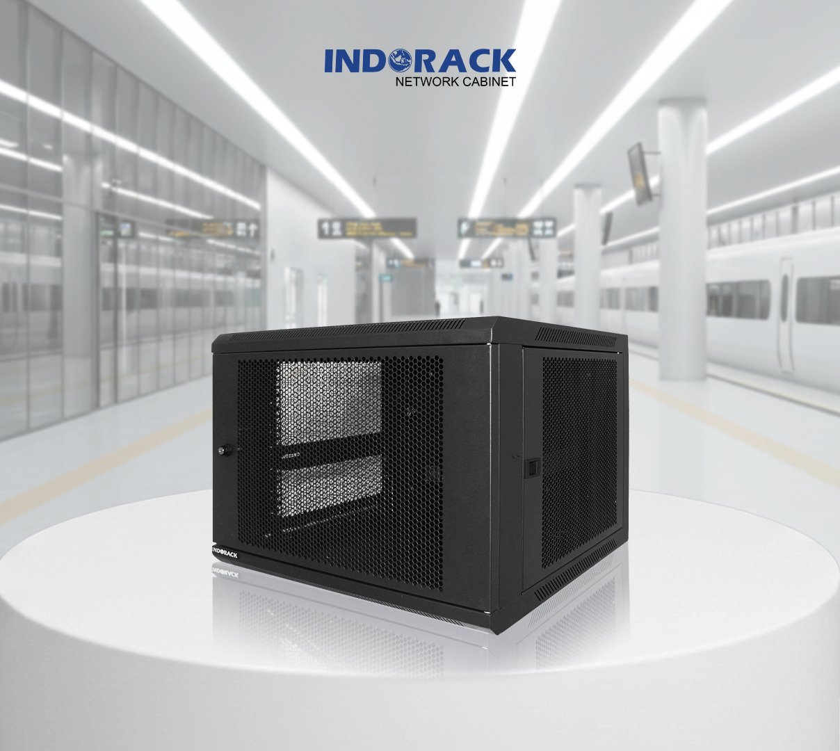 wallmount-rack-indorack-8u-19-inch-depth-600mm-single-perforated-door-wip6008s-gambar-1
